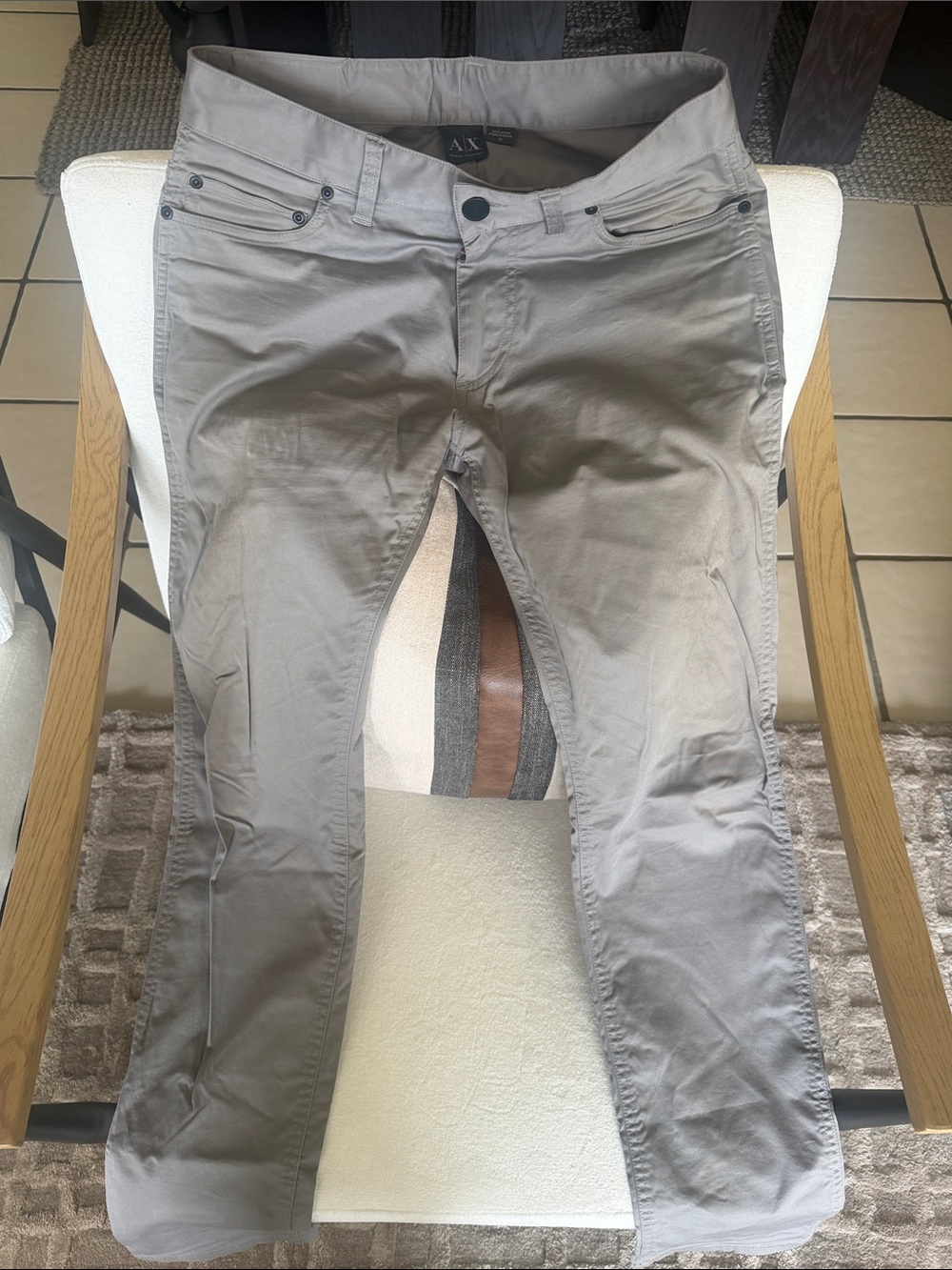 A|X Armani Exchange Light Gray Slim Pants